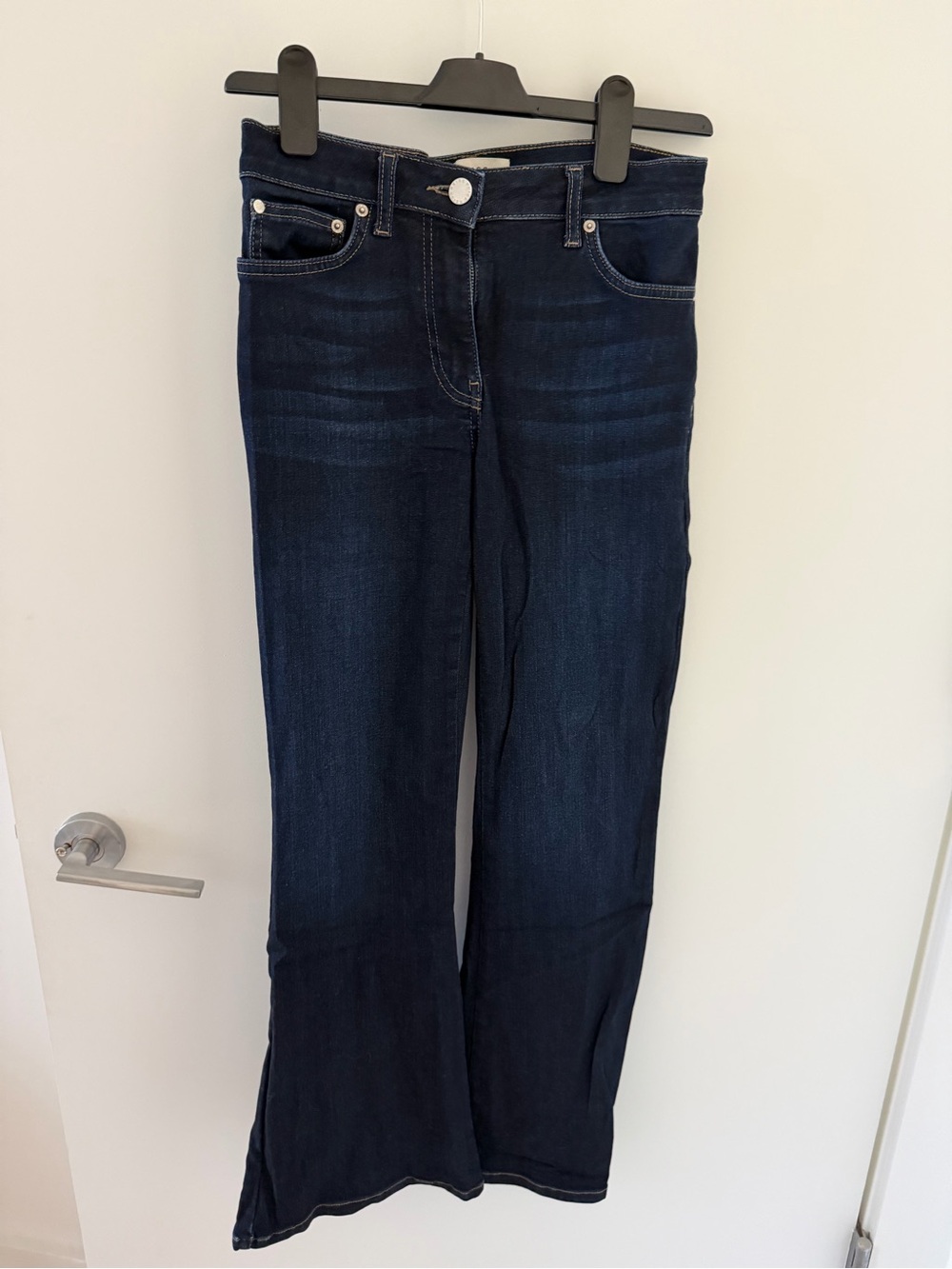 Reiss Dark Blue Flared Jeans - Petite